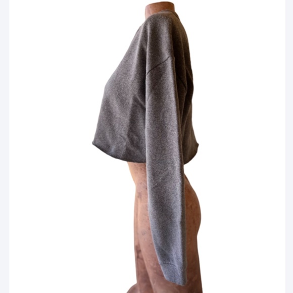 Pashmina Grey Cropped Sweatshirt - Picture 7 of 9